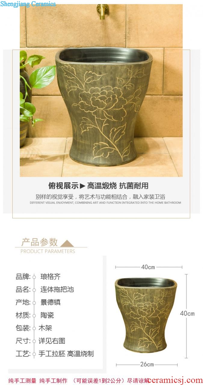 Koh larn, qi induction integrated urinal stall urinal ceramics art the urinal large-sized golden flowers and elegant