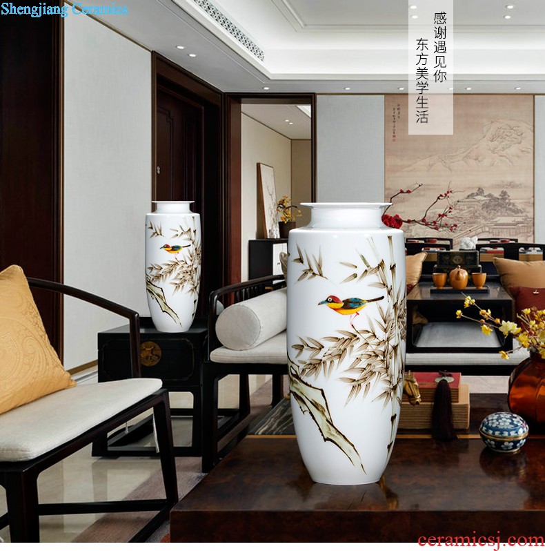 Jingdezhen ceramics famous master hand painted blue and white porcelain vases, rich ancient frame decoration of Chinese style the sitting room porch furnishing articles