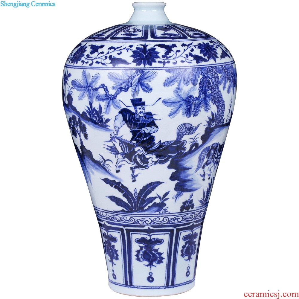 Jingdezhen ceramic furnishing articles of modern Chinese style classical color glaze post red flower vase home sitting room decorate the study