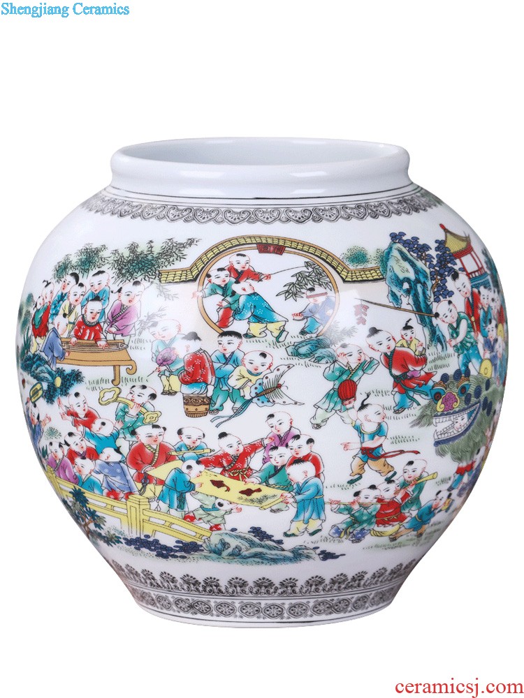 Jingdezhen ceramics vases, flower arranging modern Chinese style household furnishing articles crystal glaze handicraft sitting room wine accessories