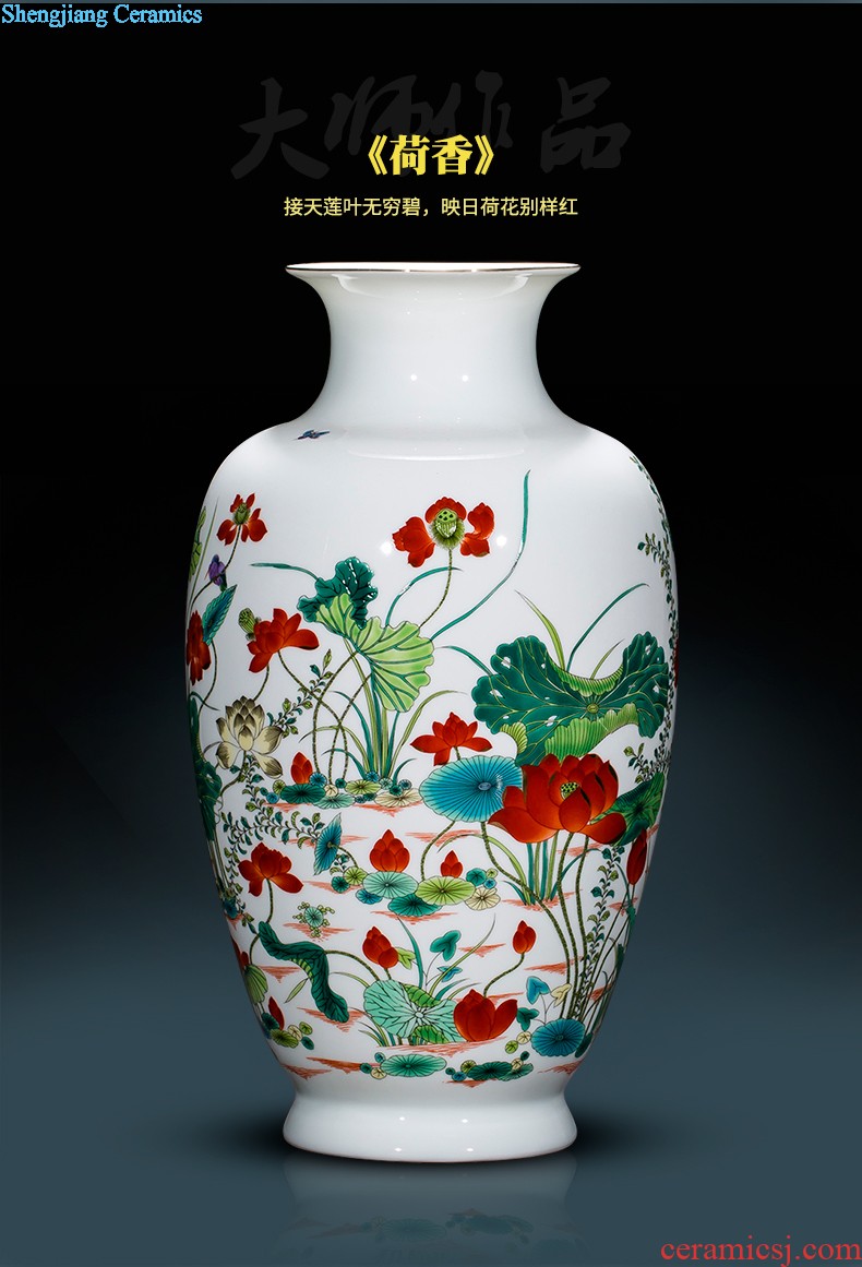 Jingdezhen ceramics vase landscape painting of flowers and flower arrangement sitting room place mesa home TV ark adornment ornament