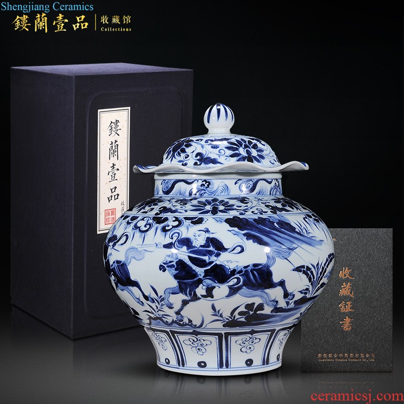 Jingdezhen ceramics hand-painted new Chinese vase snow home sitting room porch decoration as furnishing articles of handicraft