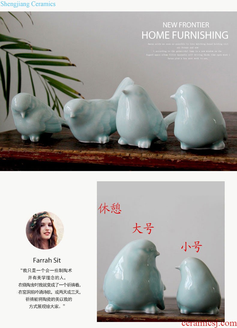 Rain tong home | jingdezhen creative shadow celadon handmade porcelain live sheep household adornment ornament porcelain decoration space