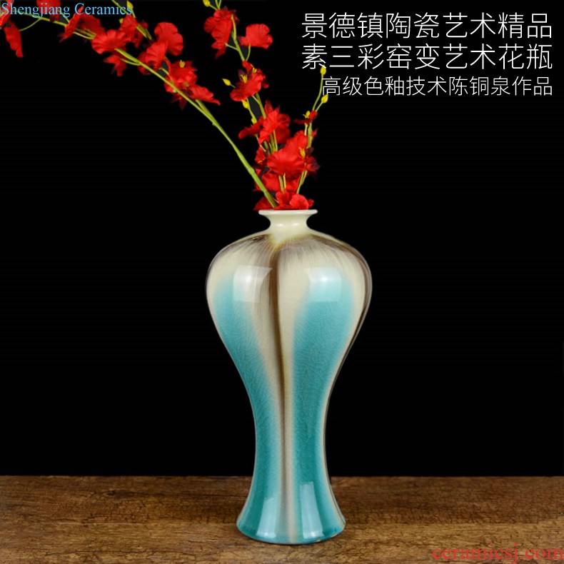 New Chinese style of jingdezhen ceramic vase The sitting room simulation flower dried flowers flower arrangement furnishing articles household soft adornment ornament