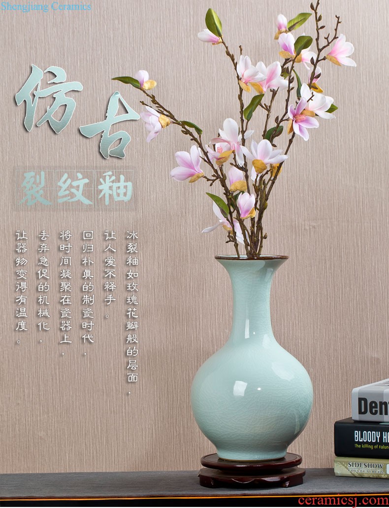 Jingdezhen ceramics of large vase furnishing articles large European colored enamel porcelain household adornment of contemporary sitting room