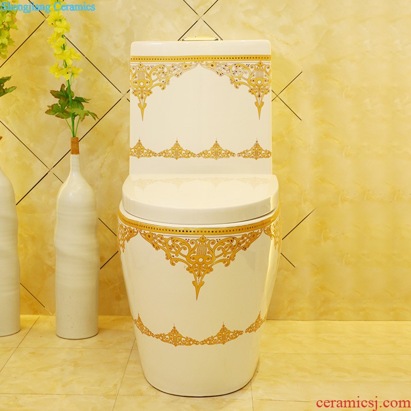 M beautiful European art ceramic toilet stage basin sink lavatory basin that wash a face Fangyuan fruit-green glaze