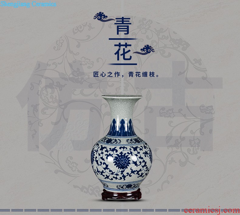 Aj207 jingdezhen ceramics European large vases, flower arranging TV ark adornment is placed large living room