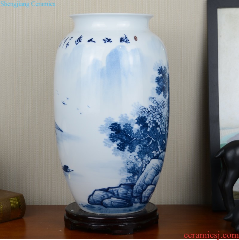 Jingdezhen ceramic vase furnishing articles sitting room european-style contracted Nordic style dry flower arranging flowers household soft adornment