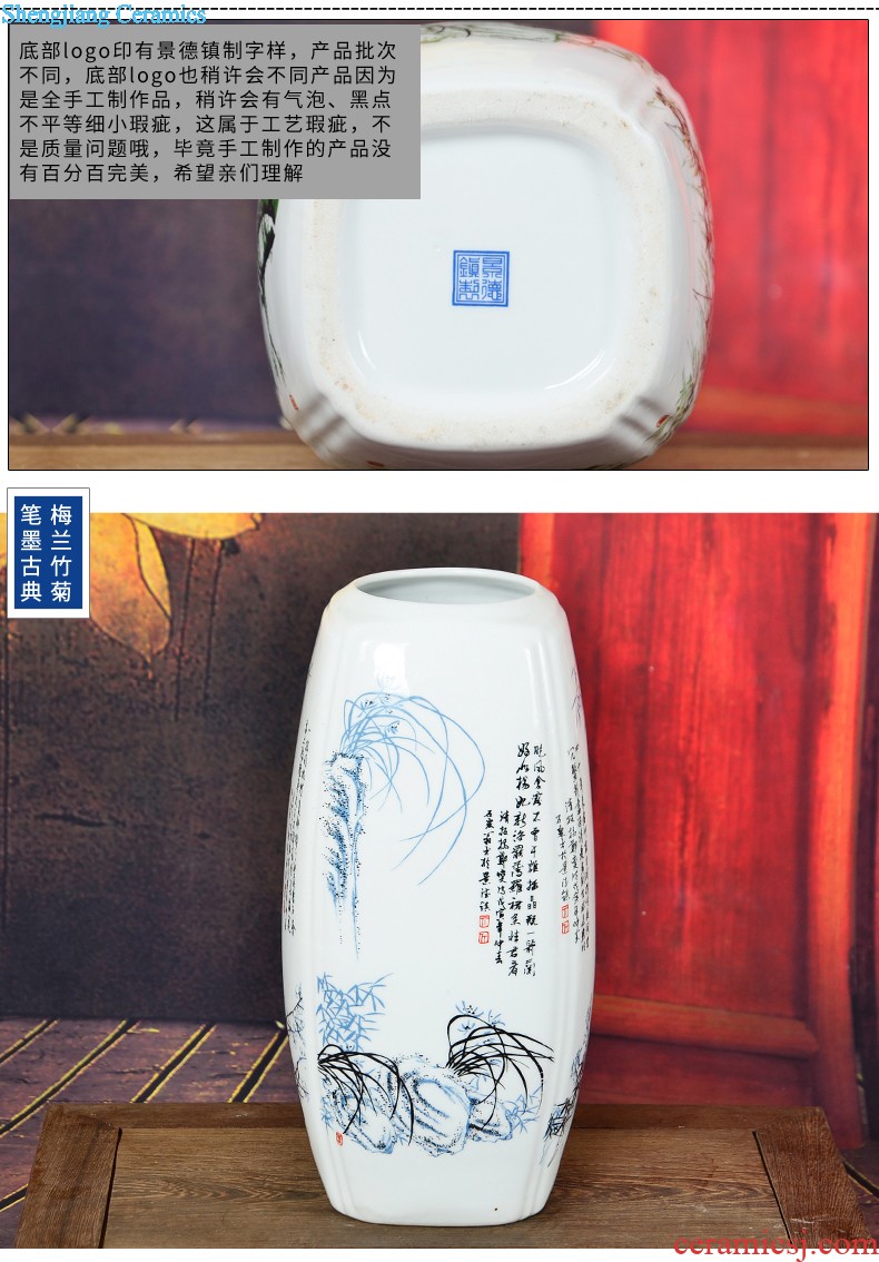 Jingdezhen chinaware bottle gourd of blue and white porcelain vase Z051 furnishing articles rich ancient frame of Chinese style sitting room adornment arts and crafts