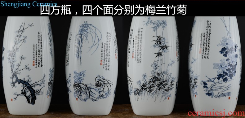 Jingdezhen ceramic vase furnishing articles dry flower arranging flowers large landing household adornment of contemporary sitting room simulation flower suits