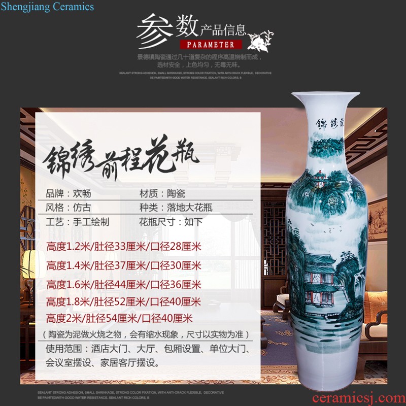 Sharply jingdezhen ceramics glaze of large vases, flower arranging furnishing articles sitting room porch decoration of Chinese style household is high