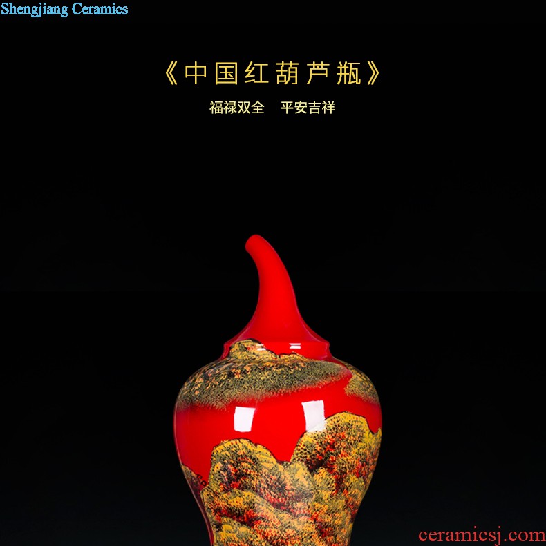 Jingdezhen ceramic aquarium large hand-painted goldfish turtle cylinder water lily basin fish bowl lotus lotus extra large