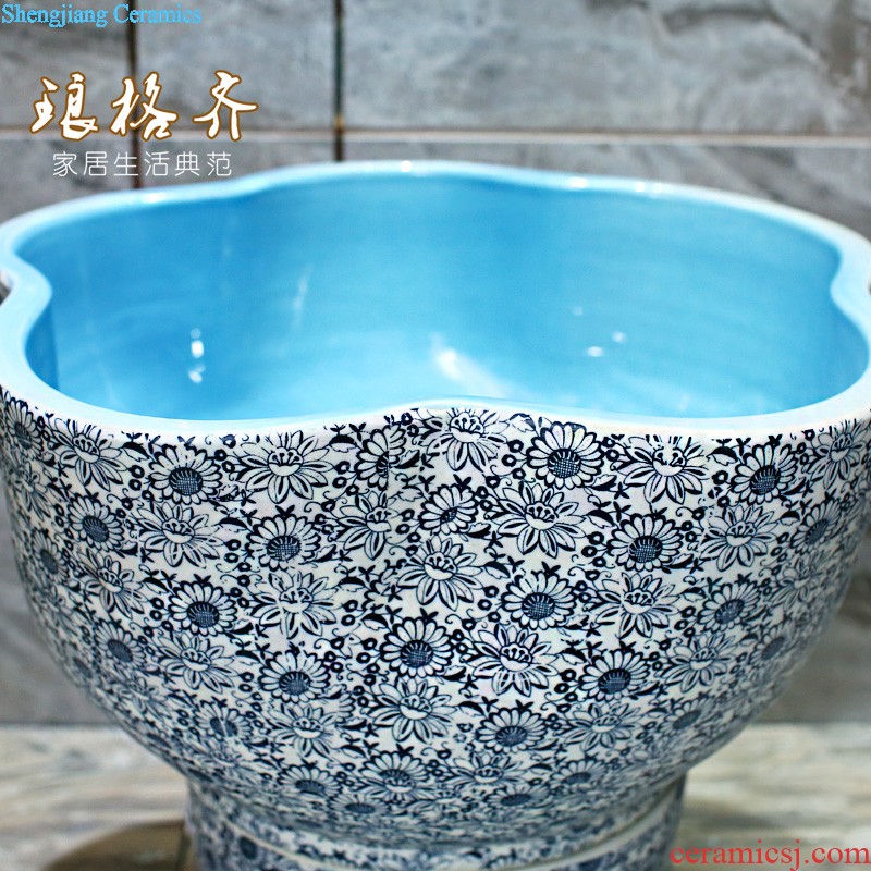 Koh larn neat package mail more art to mop basin Jingdezhen ceramic mop pool Mop pool round The ancient philosophers figure