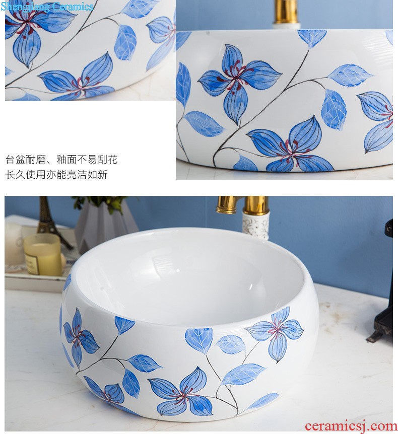 Koh larn, qi stage basin sink lavatory ceramic european-style bathroom art basin of the basin that wash a face