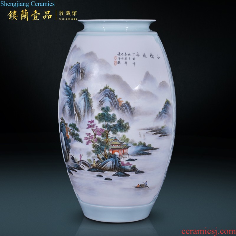 Jingdezhen ceramics hand-painted colors large vase Chinese contracted home sitting room collect adornment furnishing articles gifts