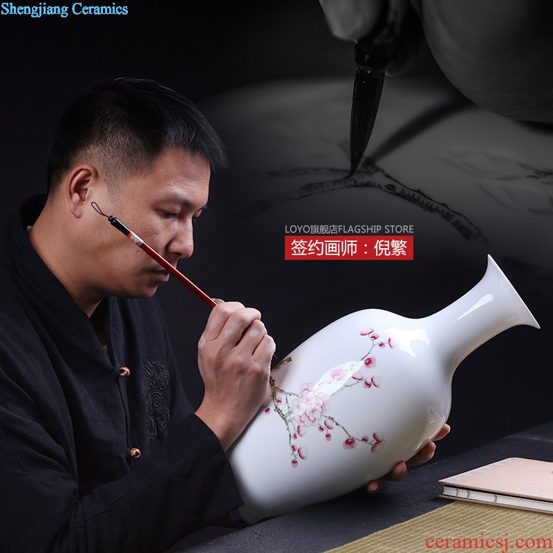 Jingdezhen ceramics designer jiangnan good brush pot The study of creative home office decorations furnishing articles