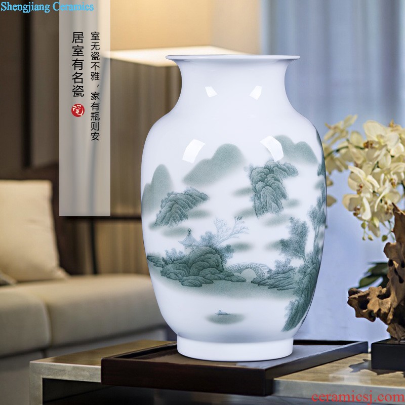 Jingdezhen ceramics Hollow out the vase flower arranging Chinese contemporary sitting room porch decoration craft porcelain furnishing articles