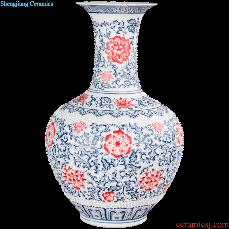 Master of jingdezhen ceramics from manual hand-painted enamel vase Angle of the sitting room porch place a few of new Chinese style decoration