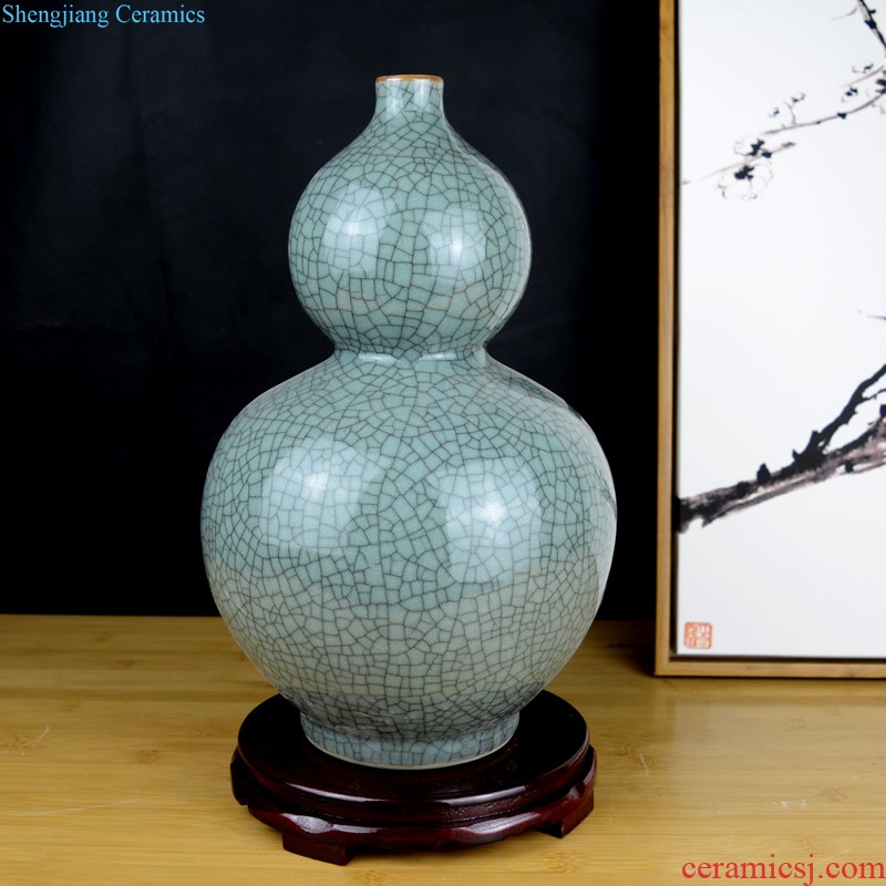 Jingdezhen ceramic vase creative television wine sitting room porch new Chinese style household soft adornment flower arranging furnishing articles