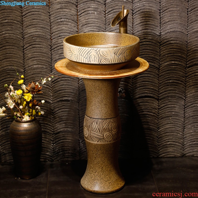 Vertical column column type lavatory body ceramic lavabo toilet basin basin, wash gargle console