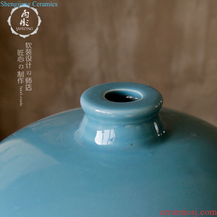 Rain tong home | jingdezhen ceramics gold-plated silver pot-bellied general tank storage tank manual home furnishing articles in the living room