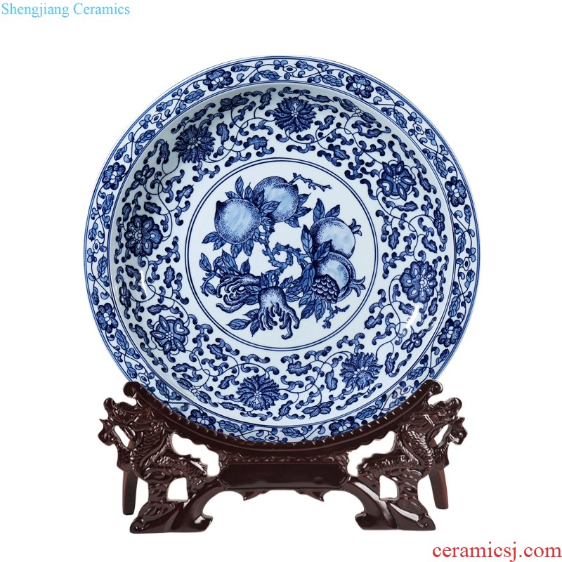 Jingdezhen blue and white storage tank new Chinese style antique ceramics qianlong vase sitting room home furnishing articles