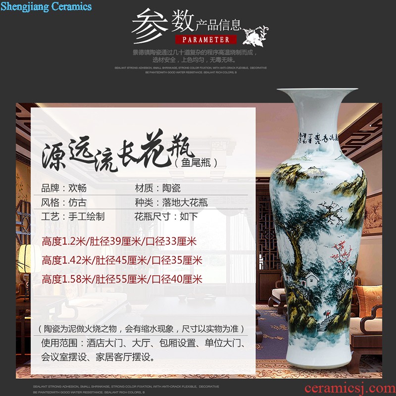 Jingdezhen ceramic antique hand-painted blue and white porcelain vases, flower arranging furnishing articles sitting room of Chinese style household Chinese wind decorations