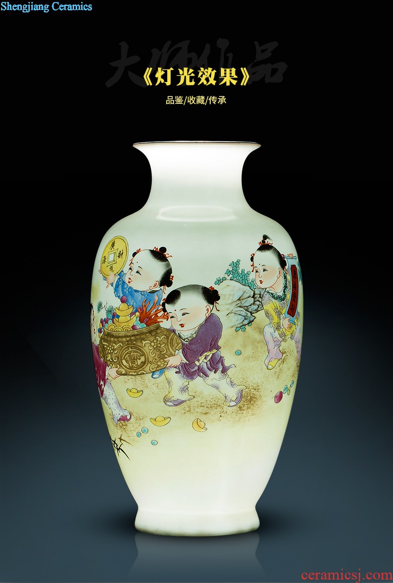 Jingdezhen ceramics vase landscape painting of flowers and flower arrangement sitting room place mesa home TV ark adornment ornament