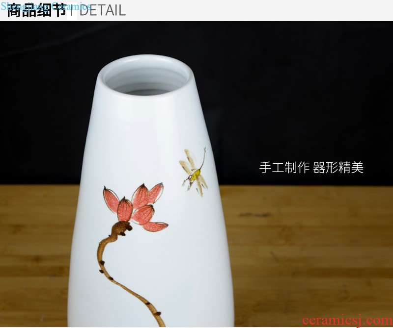 Jingdezhen ceramics glaze crystal vase flower arranging flowers sitting room, the new Chinese style household adornment handicraft furnishing articles