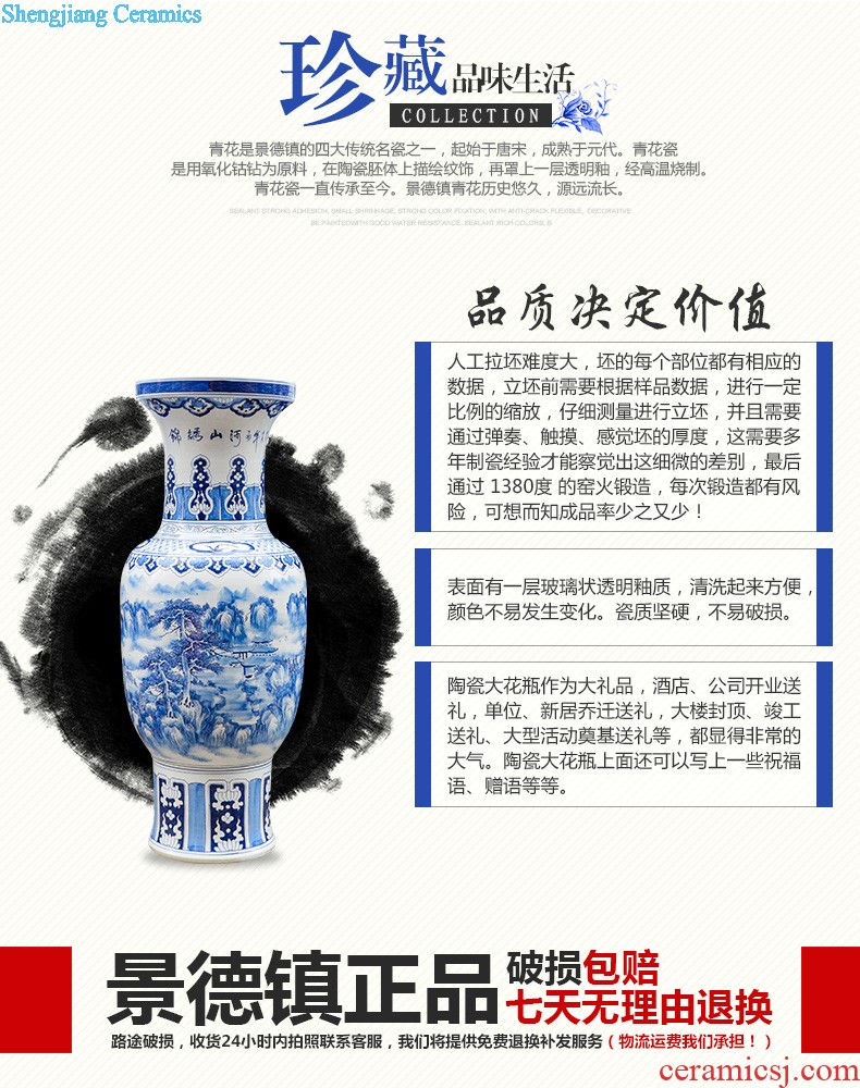 Cb105 jingdezhen ceramics glaze of large crystal vase in modern Chinese style home sitting room adornment is placed