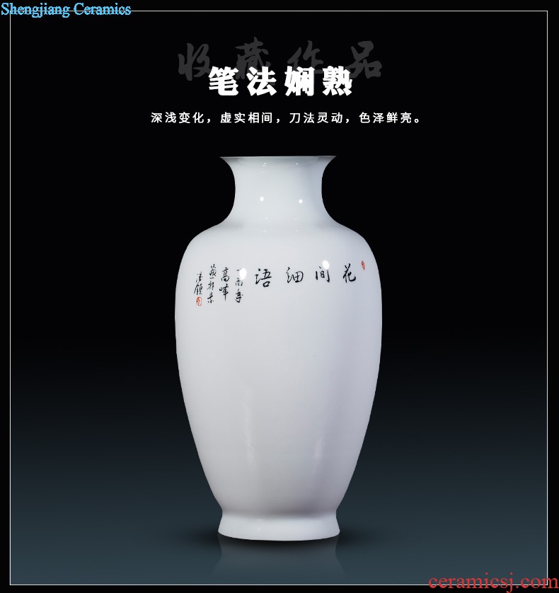 Jingdezhen ceramics hand-painted blue and white porcelain vases, flower arrangement furnishing articles of Chinese style thin foetus home sitting room adornment ornament