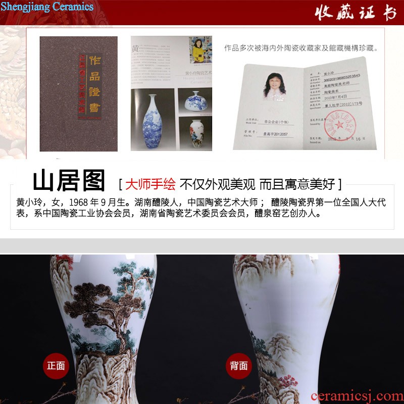 Place a large lotus pond classical jingdezhen hand-painted vases ceramics New Chinese style household act the role ofing is tasted sitting room decoration