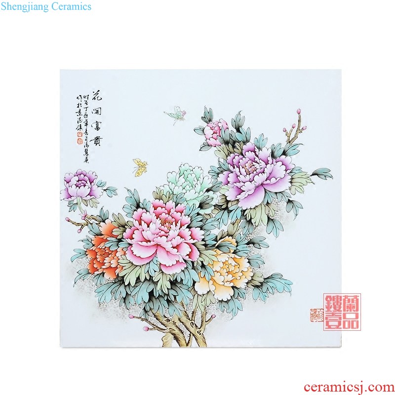 Master of jingdezhen ceramic hand-painted meaning of thick porcelain plate painter sitting room adornment picture hanging in the sitting room is placed