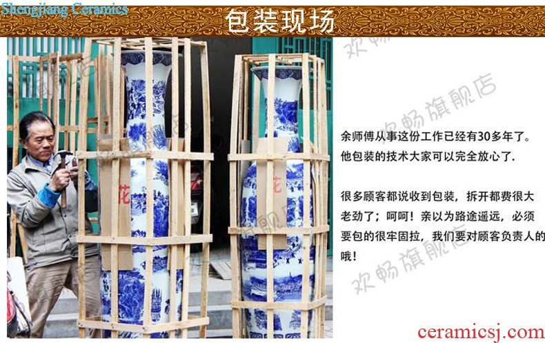 Sf25 jingdezhen ceramics of large vases, flower arrangement of modern Chinese style household sitting room adornment handicraft furnishing articles