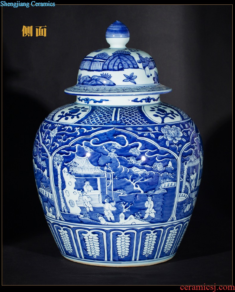 Jingdezhen ceramic hand-painted pastel vases, flower arranging furnishing articles Tong qu process household act the role ofing is tasted Chinese style the sitting room porch