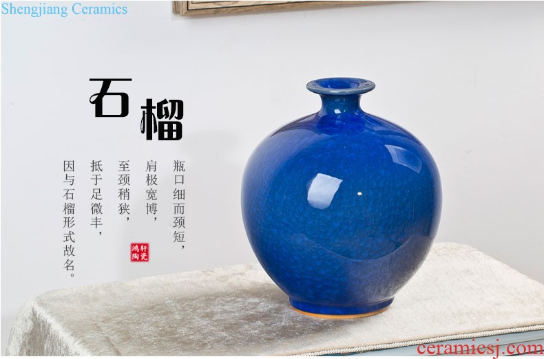 Jingdezhen ceramics vase imitation qianlong colored enamel vase retro flower arranging place Chinese style household ornaments