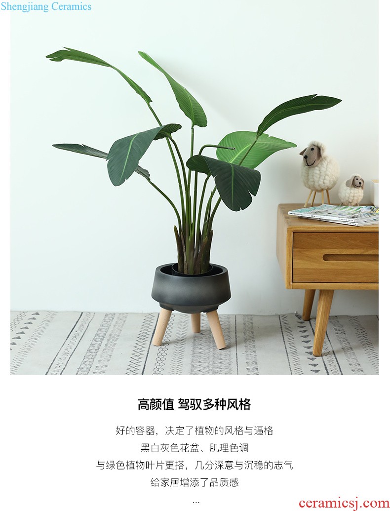 Nordic ceramic vase furnishing articles creativity thread design wind flower implement living room table flower arranging interior decoration decoration