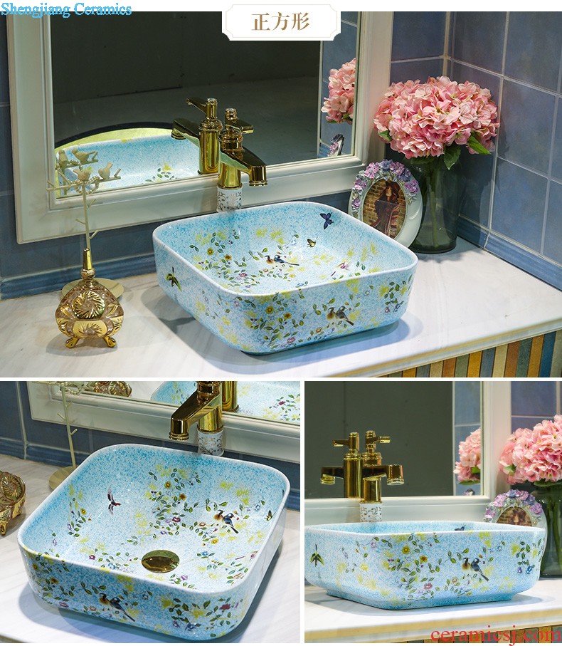 M beauty increase stage basin ceramic toilet lavabo that defend bath lavatory basin The elliptical yellow glaze
