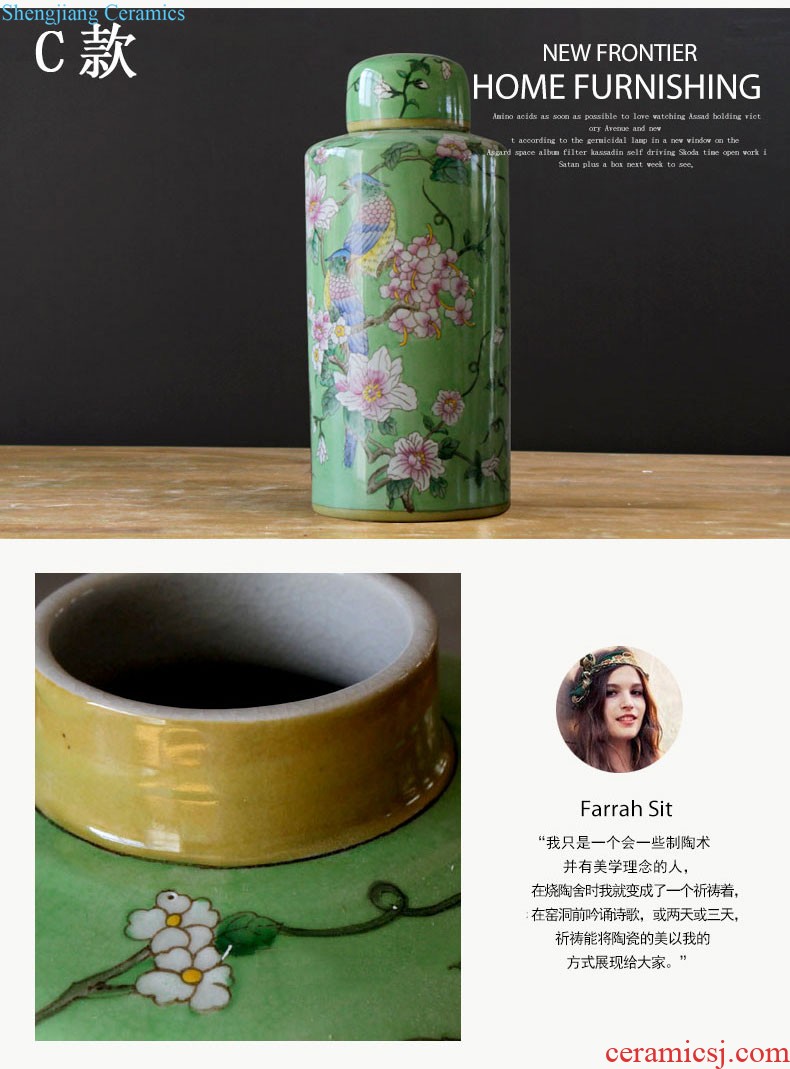 Jingdezhen blue and white porcelain ceramic pot receives the teahouse furnishing articles furnishing articles puer tea cake tea tea tea urn pu-erh tea