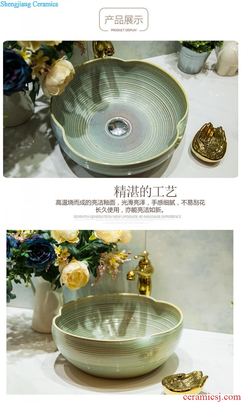 Koh larn lattice, jingdezhen ceramic toilet stage basin sink basin art lavatory waist drum lobules