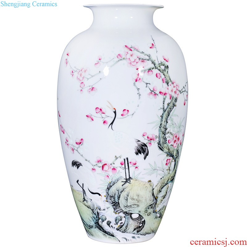 Jingdezhen chinaware decorative sit hang dish plate CV 18 household wealth and the sitting room porch place ornament