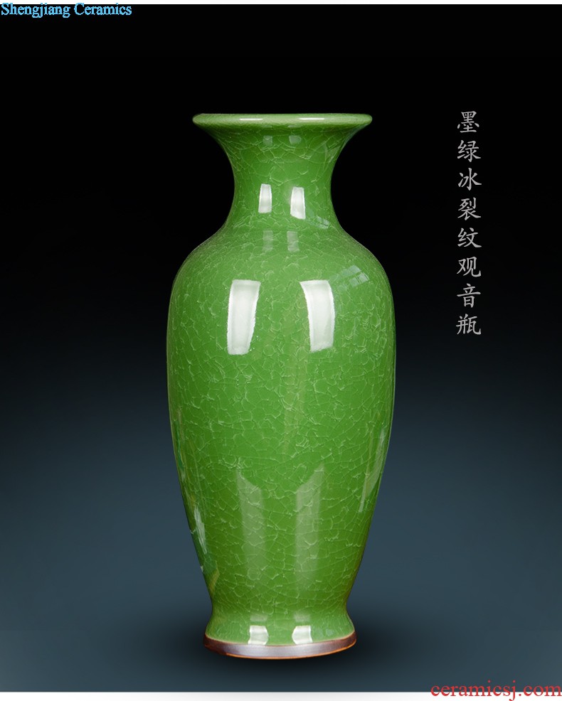 Jingdezhen porcelain vase furnishing articles on Chinese famous master hand-painted pot-bellied cans xi lintel tip home sitting room adornment