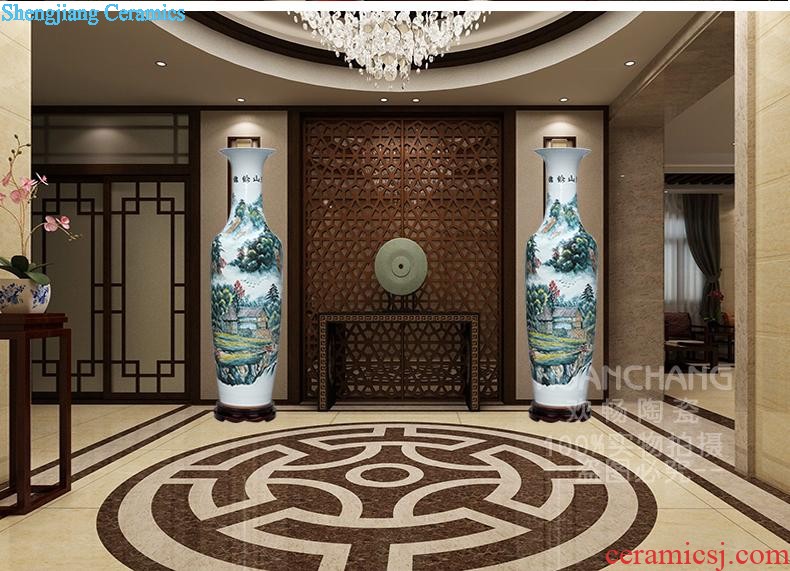 Jingdezhen ceramic hand-painted peony of large vases, sitting room of Chinese style household hotel courtyard decorations furnishing articles