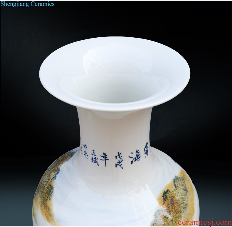 Jingdezhen ceramics hand-painted porcelain gift porcelain vase furnishing articles rich ancient frame the sitting room of Chinese style household decorations