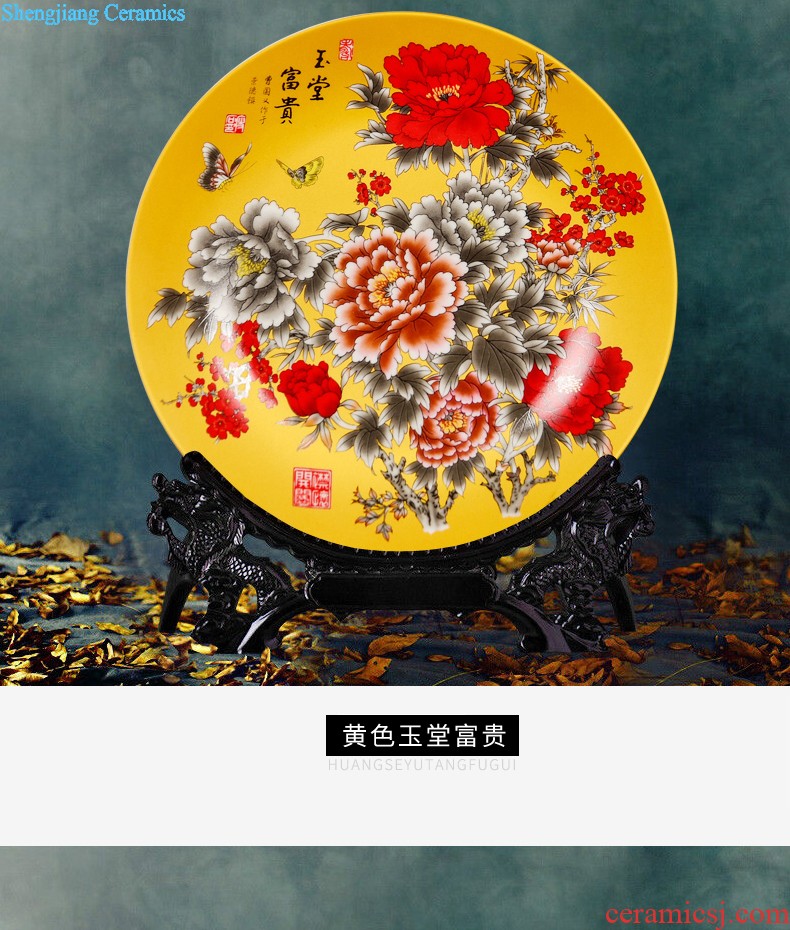 Jingdezhen ceramic powder enamel hand-painted landing big vase full sitting room adornment is placed and calligraphy calligraphy and painting cylinder cylinder