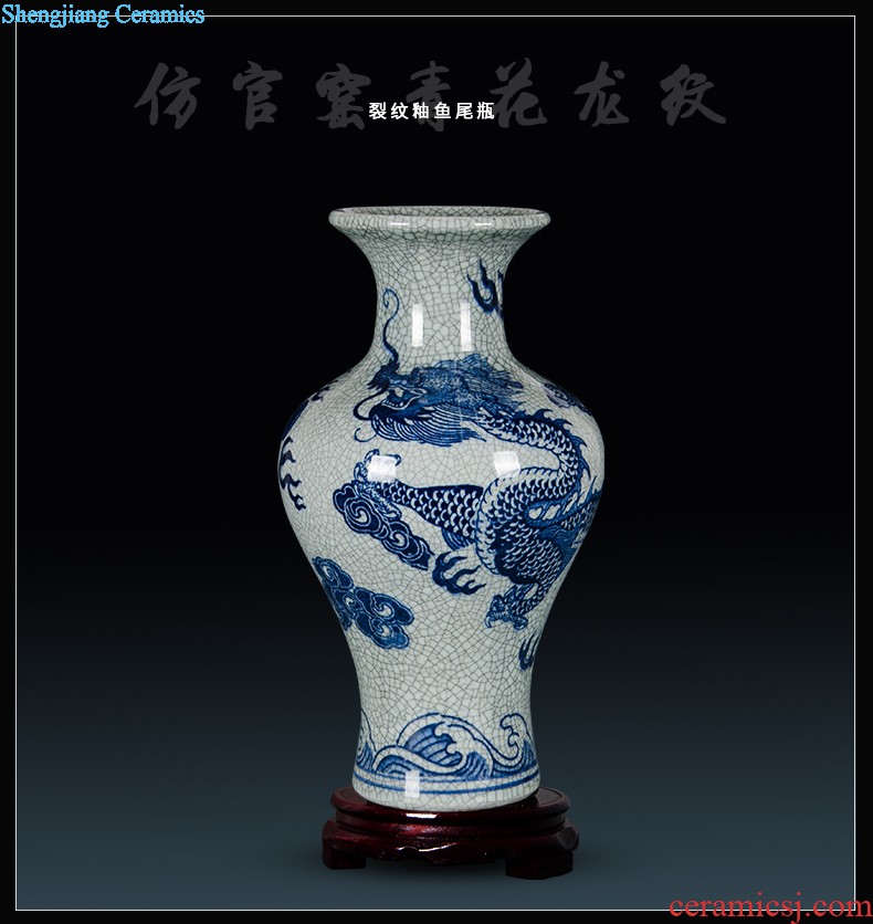 Jingdezhen ceramics POTS red apple storage tank is a thriving business place large sitting room adornment marriage