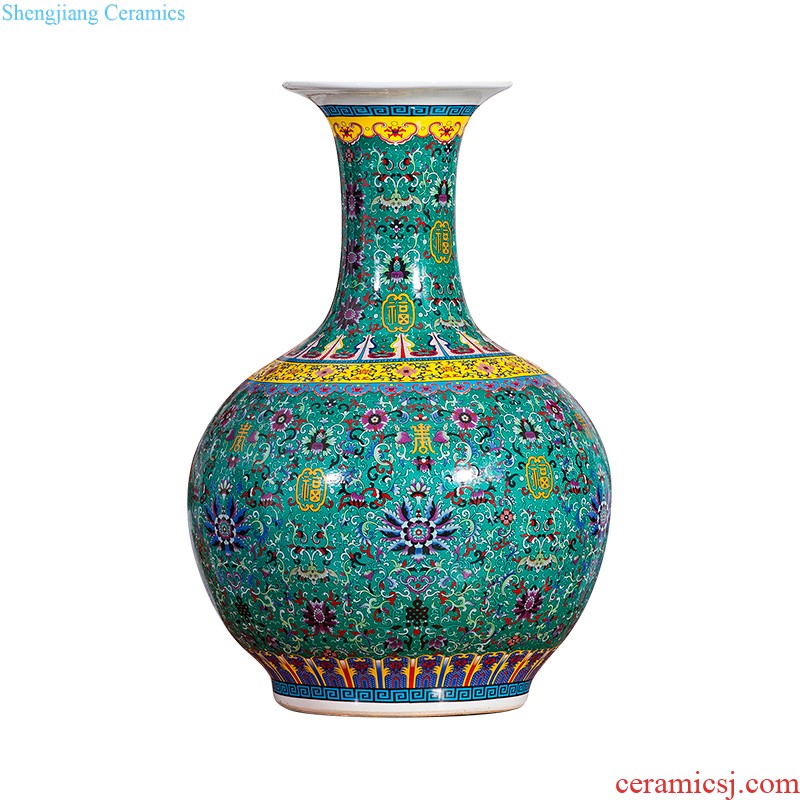 Jingdezhen ceramics hand-painted archaize pomegranate of blue and white porcelain vase flower arranging Chinese style home sitting room adornment is placed