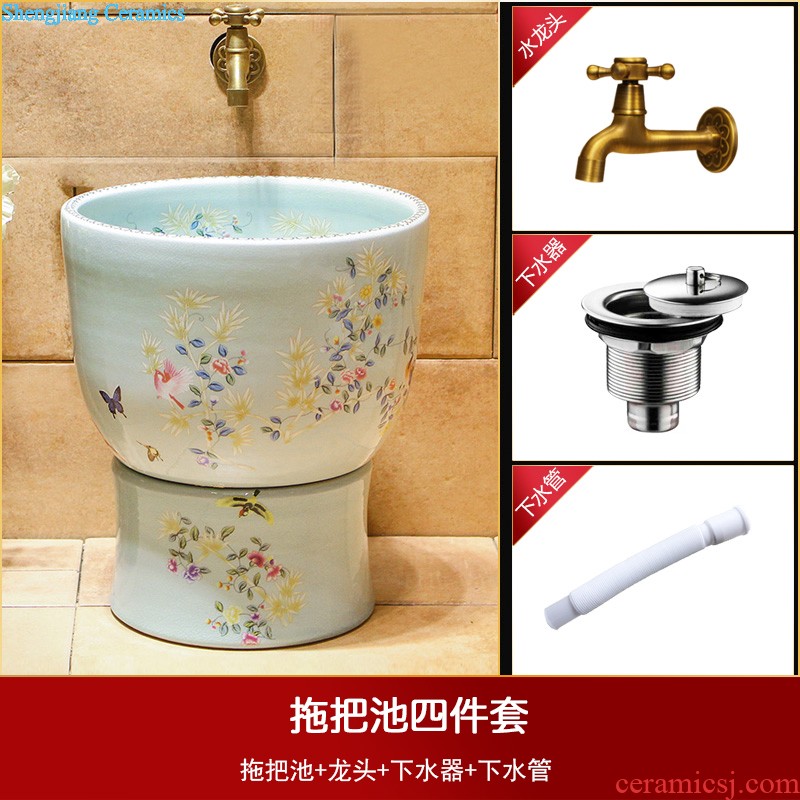 Koh larn case has increased the stage basin ceramic art basin elliptic double glazed toilet lavabo that defend bath lavatory