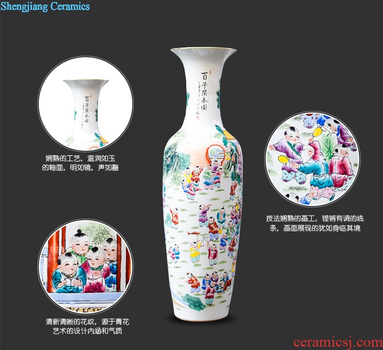 Jingdezhen ceramics hand-painted scenery of blue and white porcelain vase archaize sitting room ark adornment of Chinese style household furnishing articles