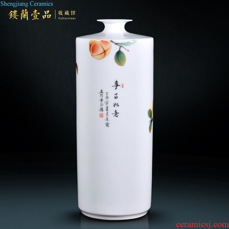 Jingdezhen ceramics hand-painted furnishing articles Chinese style living room home outfit of large vase wedding bridal jewelry decoration